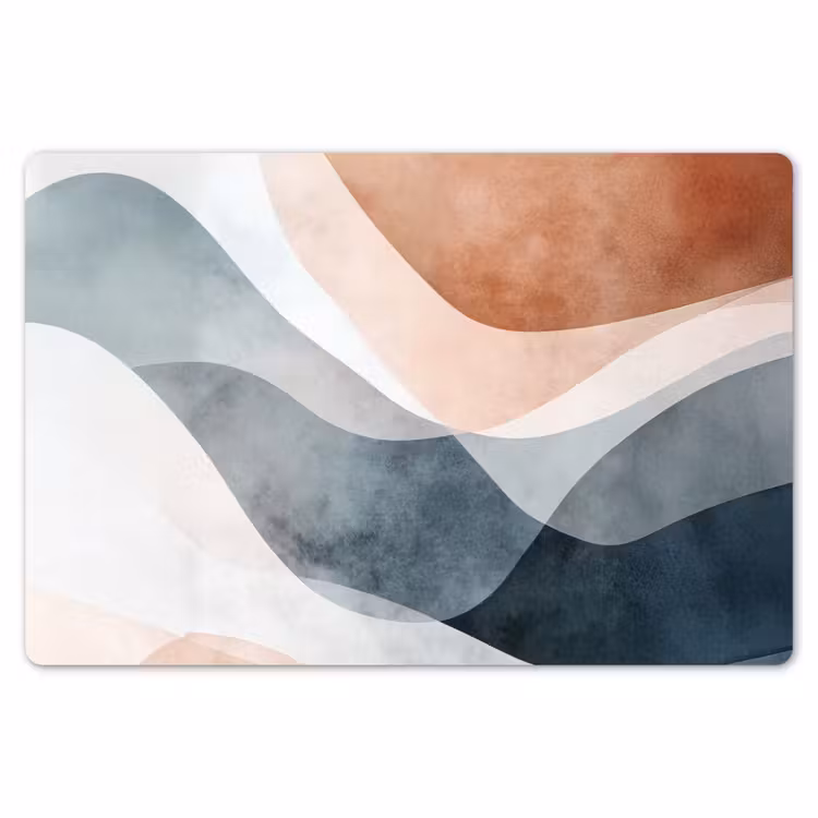 Placemat - 6 stuks - Abstract - Golven - Blauw — 7