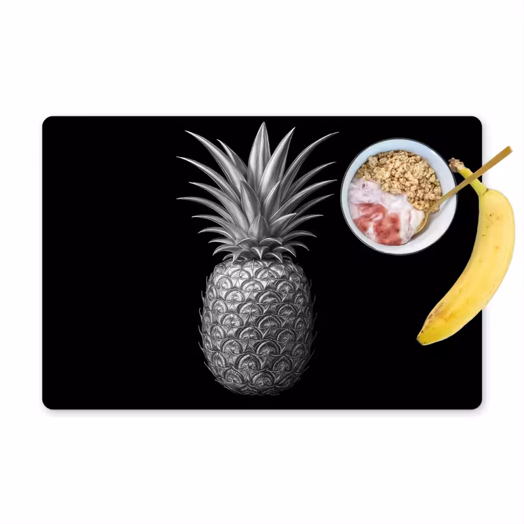 Placemat - 6 stuks - Ananas - Gedetailleerd - Bladeren — 1