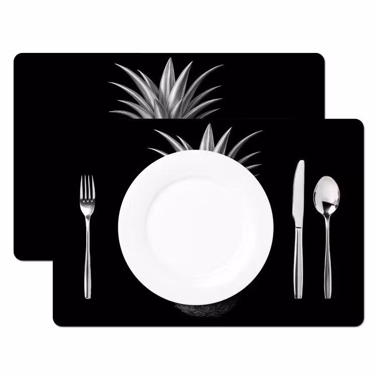 Placemat - 6 stuks - Ananas - Gedetailleerd - Bladeren — 2