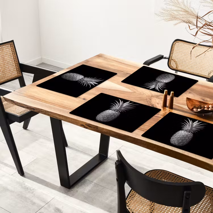 Placemat - 6 stuks - Ananas - Gedetailleerd - Bladeren — 5
