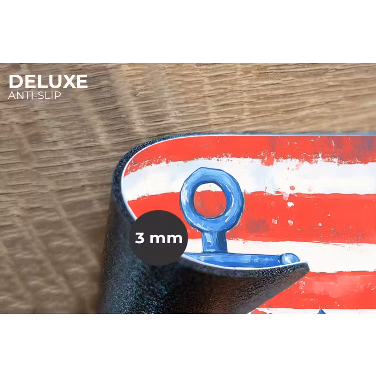 Placemat - 6 stuks - Anker - Verfspatten - Rood - Blauw — 4