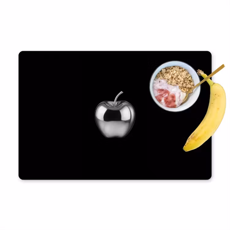 Placemat - 6 stuks - Appel - Metallic - Symmetrisch — 1
