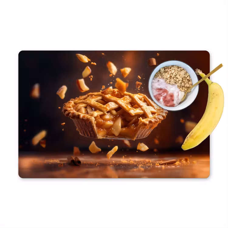 Placemat - 6 stuks - Appel - Taart - Warm - Eten — 1