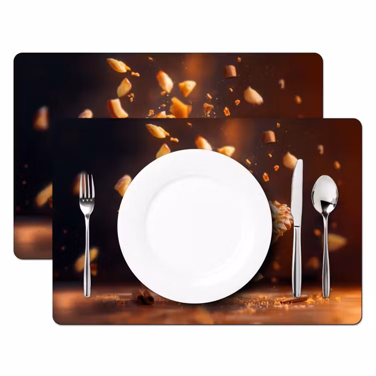 Placemat - 6 stuks - Appel - Taart - Warm - Eten — 2