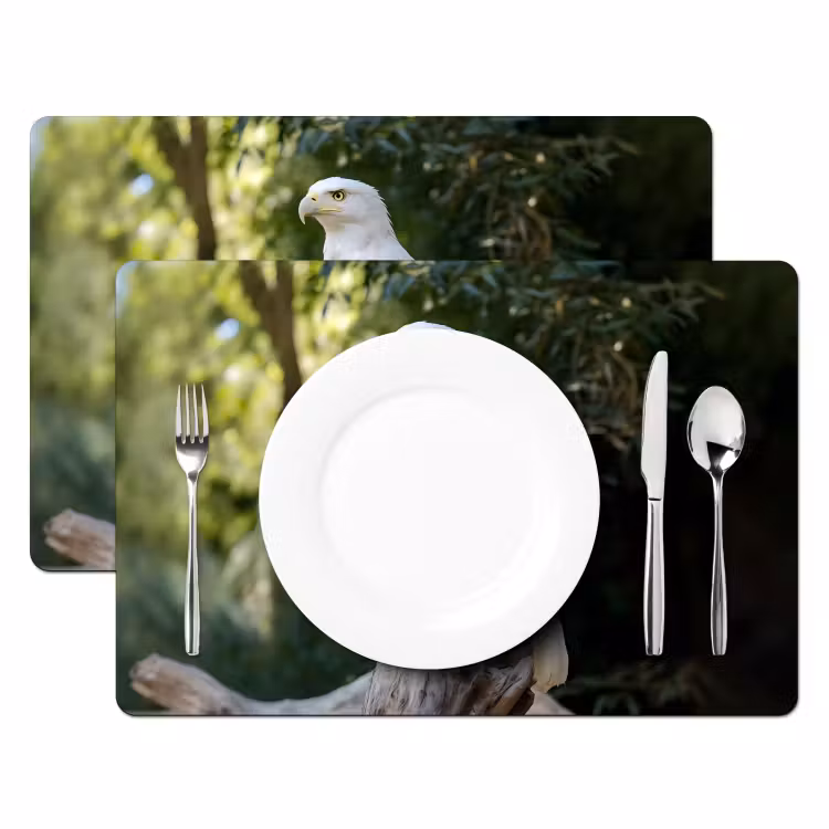 Placemat - 6 stuks - Arend - Hout - Wit - Planten — 2