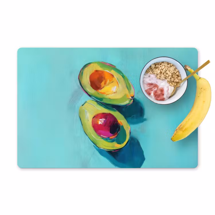 Placemat - 6 stuks - Avocado - Groen - Pit - Schaduw — 1
