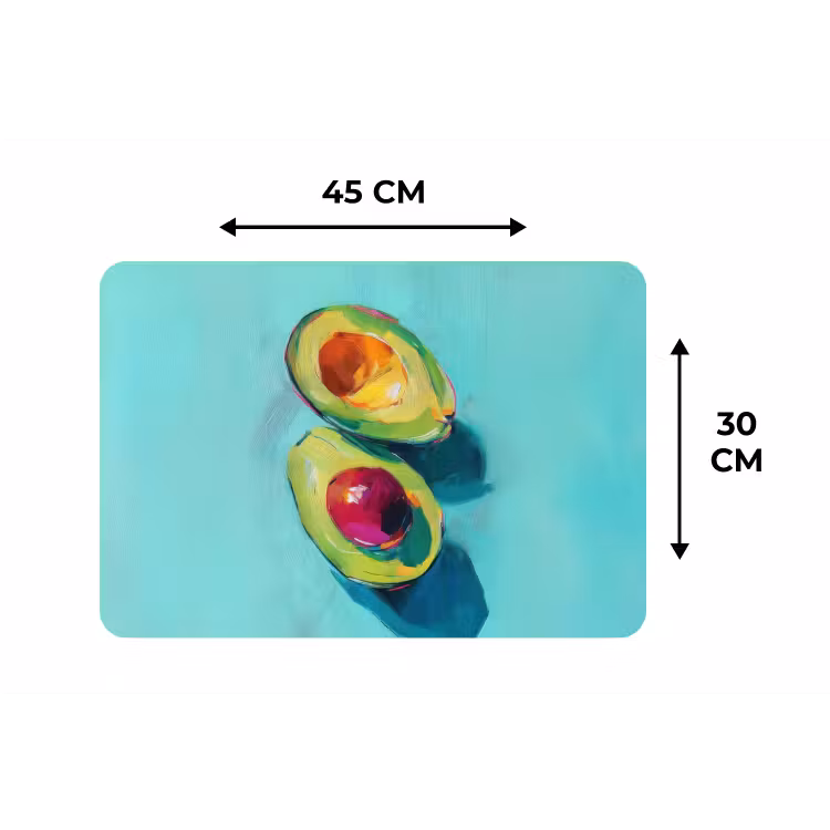 Placemat - 6 stuks - Avocado - Groen - Pit - Schaduw — 3