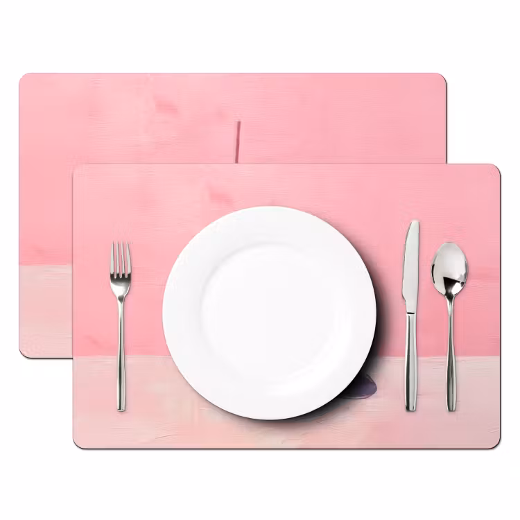 Placemat - 6 stuks - Beker - Rietje - Minimalistisch - Groen — 2