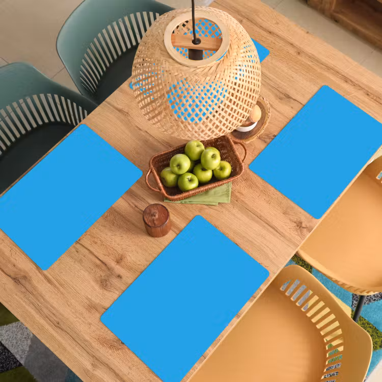 Placemat - 6 stuks - Blauw - Licht - Kleuren — 6