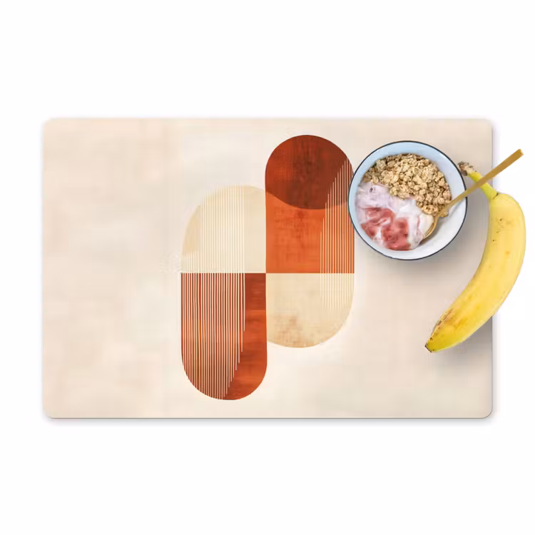 Placemat - 6 stuks - Bogen - Beige - Vormen — 1