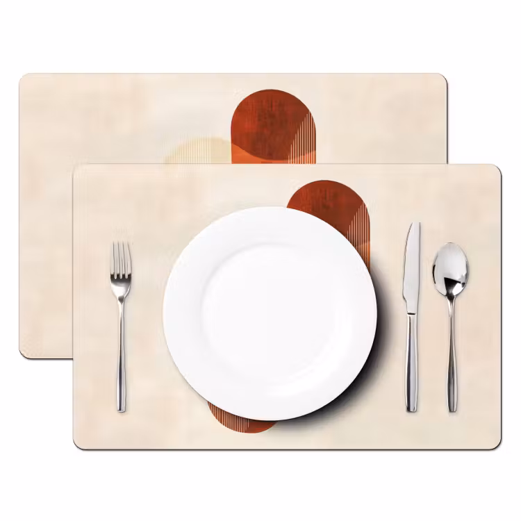 Placemat - 6 stuks - Bogen - Beige - Vormen — 2
