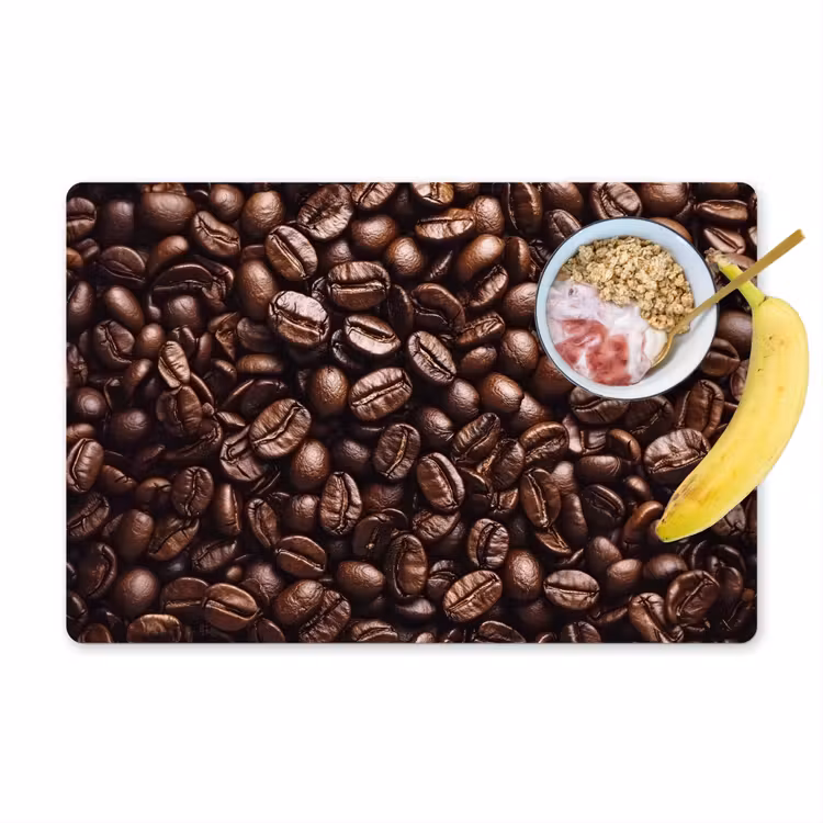 Placemat - 6 stuks - Bonen - Close-up - Donkerbruin — 1