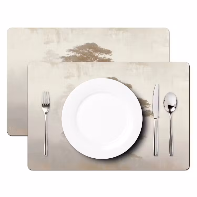 Placemat - 6 stuks - Boom - Oosterse stijl - Landschap — 2