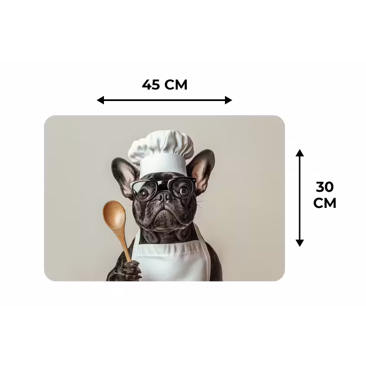 Placemat - 6 stuks - Bril - Hond - Kok — 3
