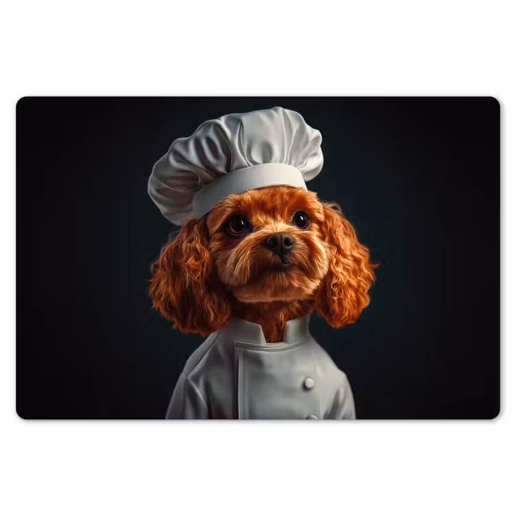 Placemat - 6 stuks - Bruin - Kok - Hondje — 7