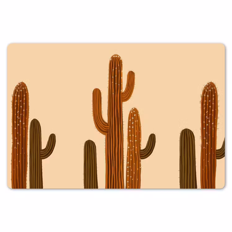 Placemat - 6 stuks - Cactus - Woestijn - Zand - Bruin — 7