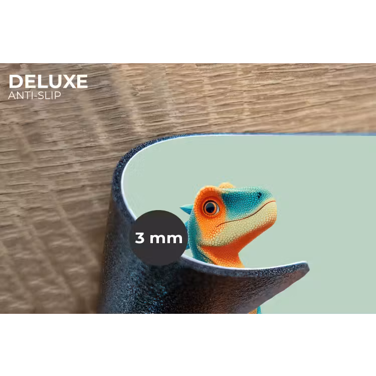 Placemat - 6 stuks - Cartoon - Dino - Oranje - Stekels — 4