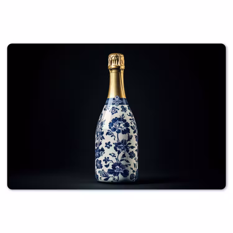 Placemat - 6 stuks - Champagne - Bloemen - Goud - Chique — 7