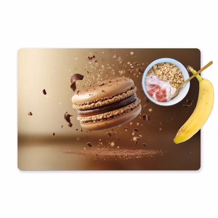 Placemat - 6 stuks - Chocolade - Macarons - Eten - Snoep — 1