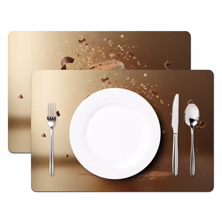Placemat - 6 stuks - Chocolade - Macarons - Eten - Snoep — 2