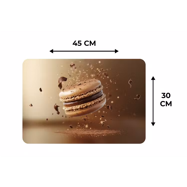 Placemat - 6 stuks - Chocolade - Macarons - Eten - Snoep — 3