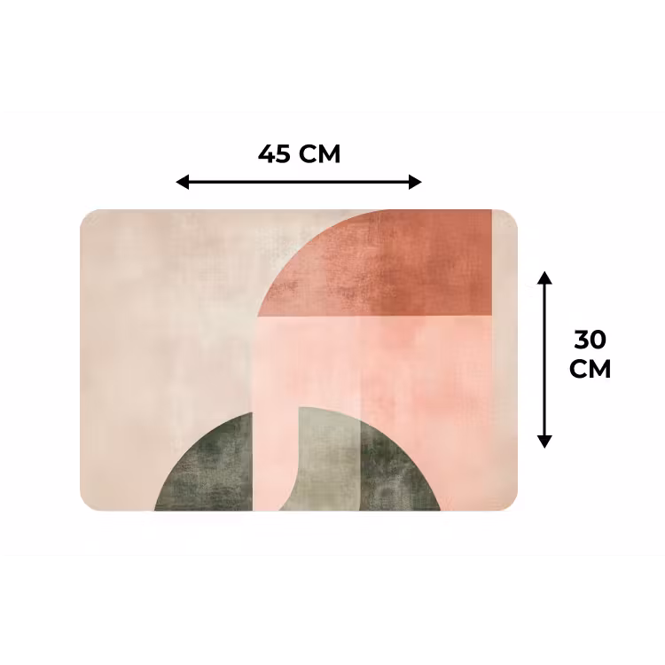 Placemat - 6 stuks - Cirkel - Abstract - Roze — 3