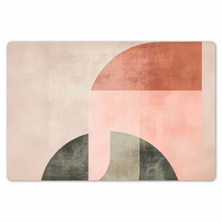 Placemat - 6 stuks - Cirkel - Abstract - Roze — 7