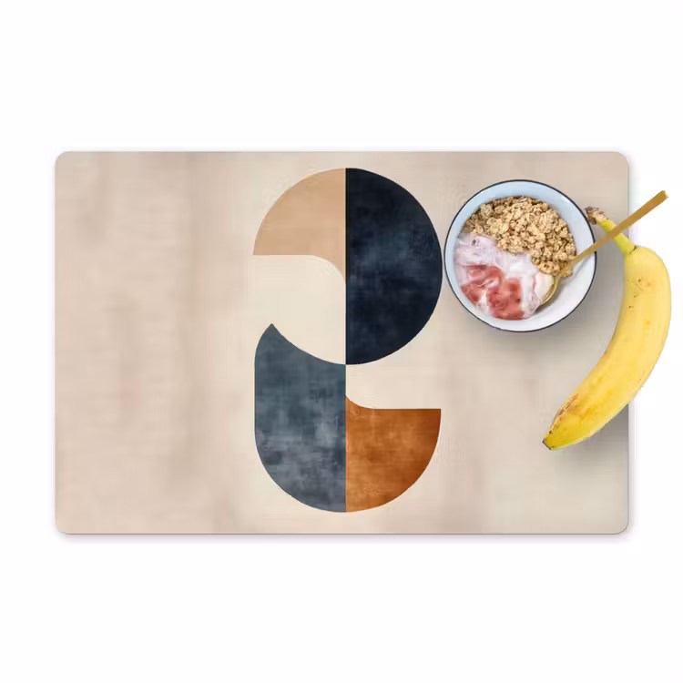 Placemat - 6 stuks - Cirkels - Abstract - Kleurrijk — 1