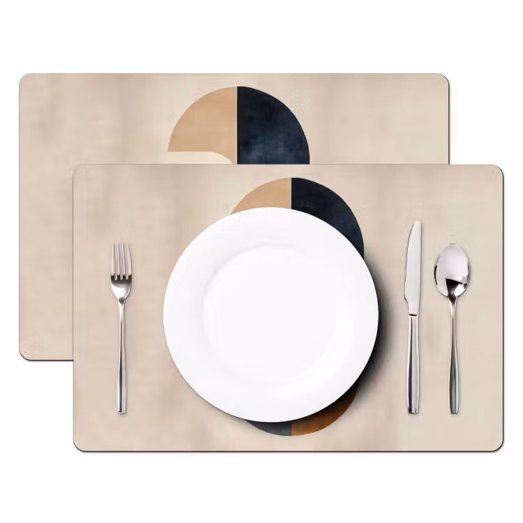 Placemat - 6 stuks - Cirkels - Abstract - Kleurrijk — 2