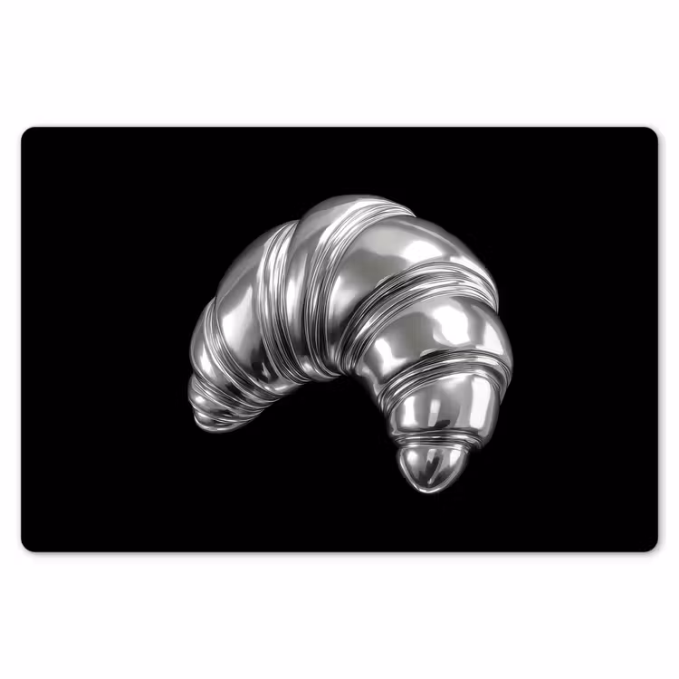 Placemat - 6 stuks - Croissant - Metaal - Zilver — 7