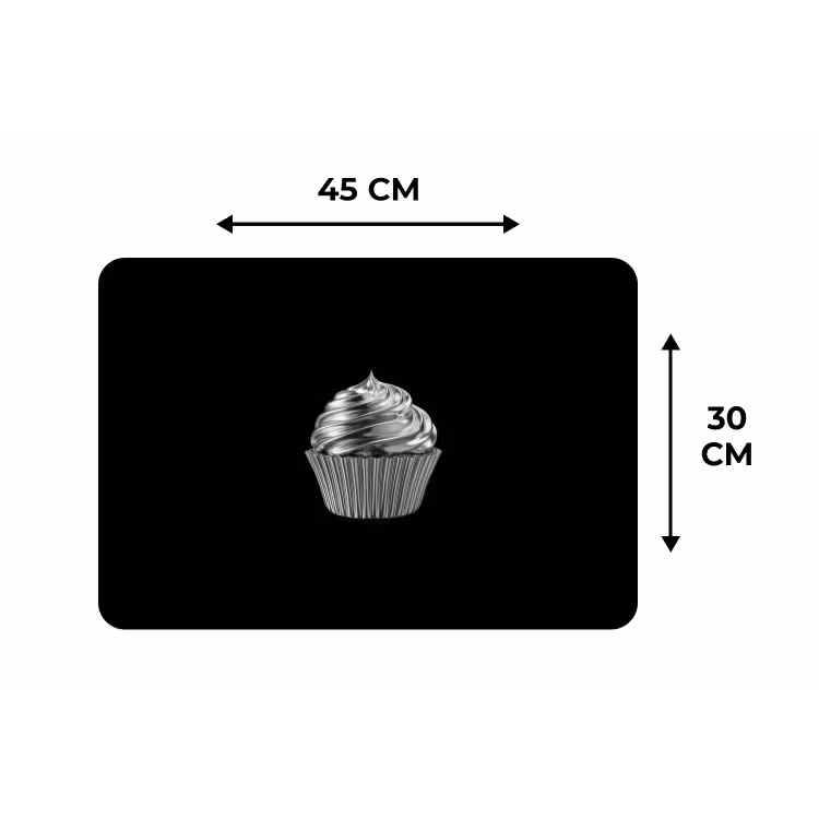 Placemat - 6 stuks - Cupcake - Luxueus - Zilver — 3