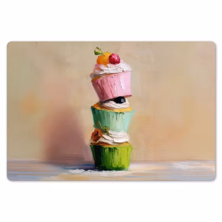 Placemat - 6 stuks - Cupcakes - Gestapeld - Kleurrijk - Fruit — 7