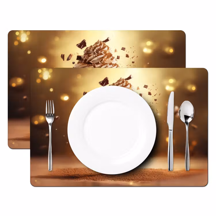 Placemat - 6 stuks - Dessert - Chocolade - Zoet - Eten — 2