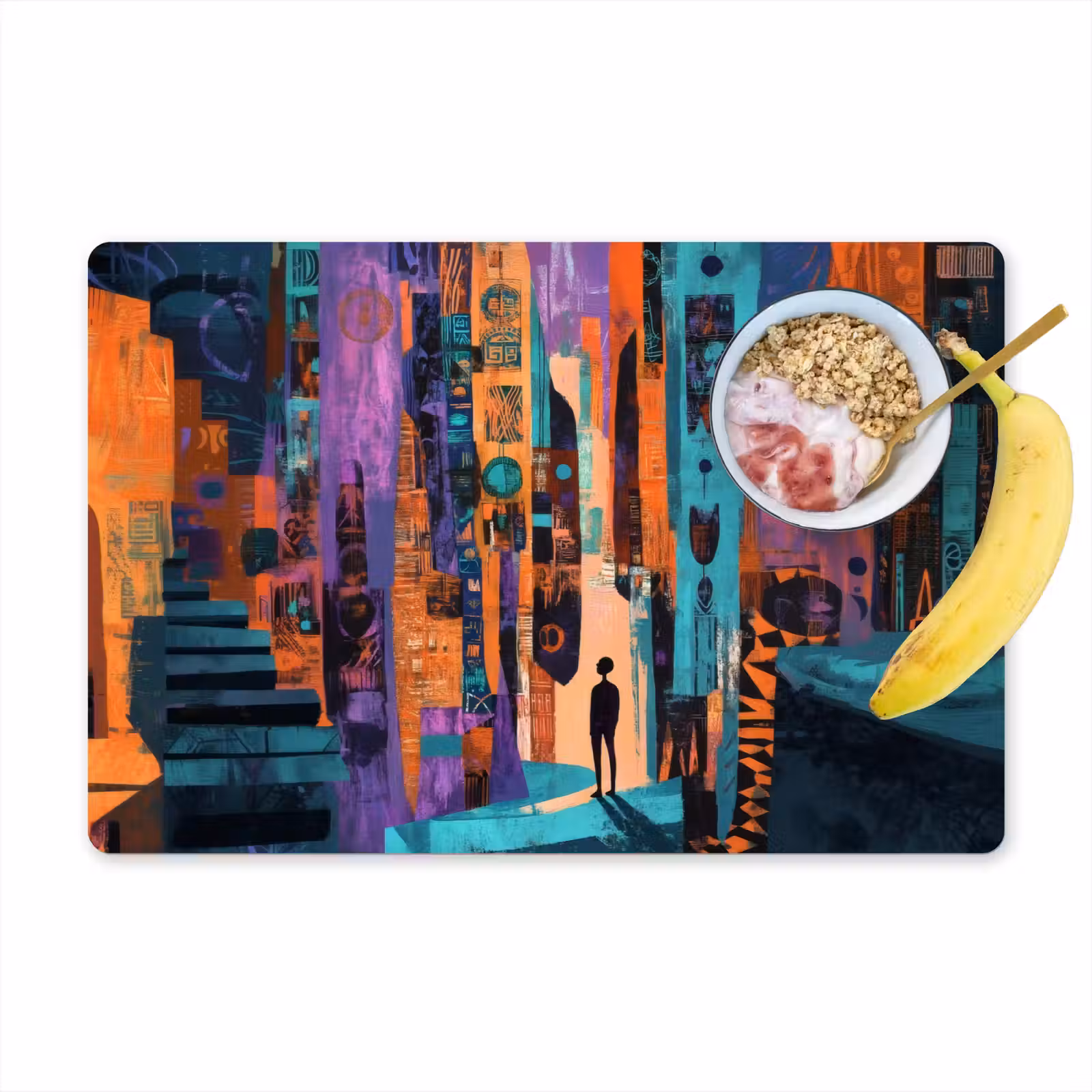 Placemat - 6 stuks - Abstract - Figuren - Kleurrijk — 1