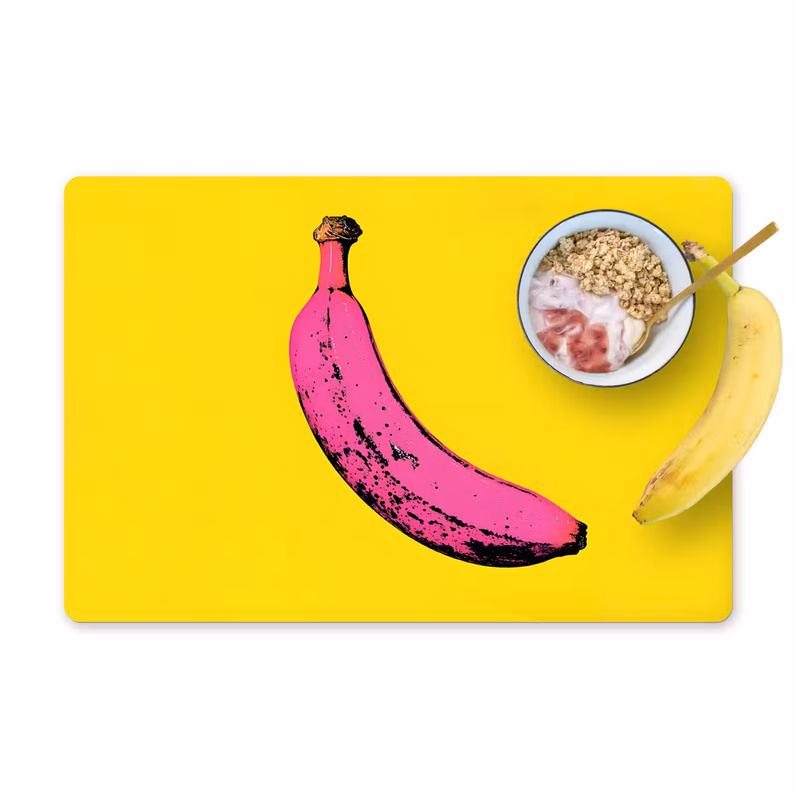 Placemat - 6 stuks - Banaan - Grafisch - Geel — 1