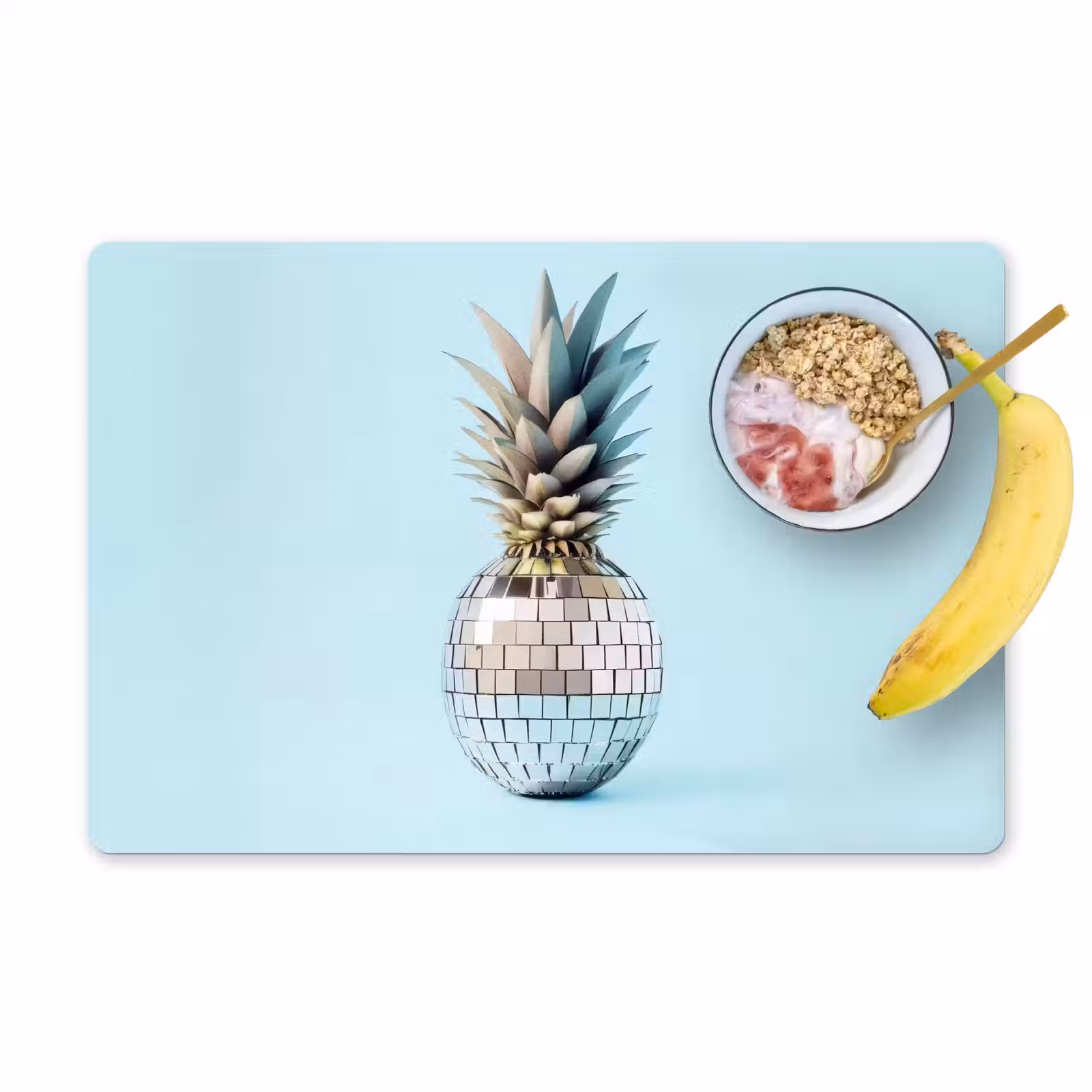 Placemat - 6 stuks - Blauw - Ananas - Disco - Discobal — 1