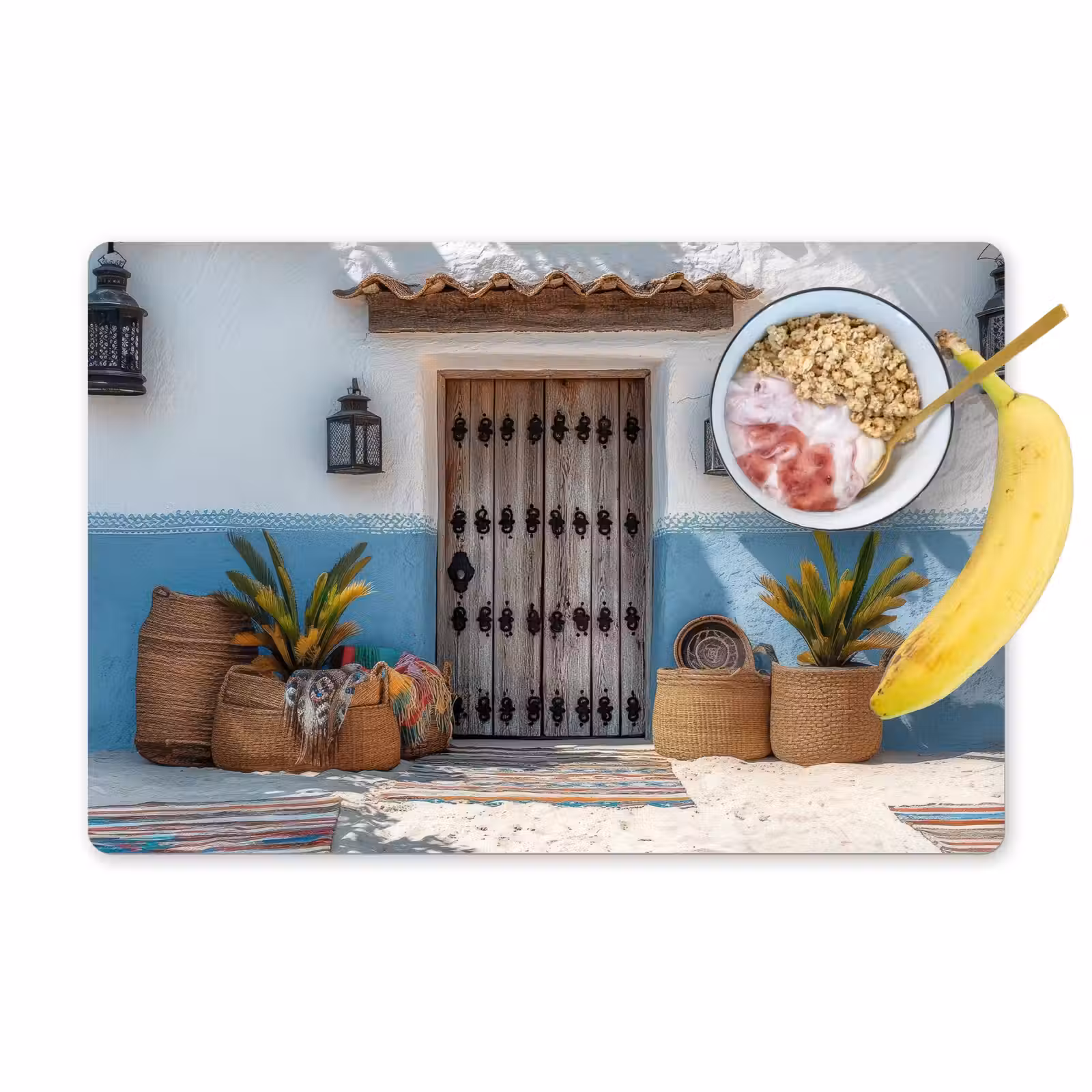 Placemat - 6 stuks - Deur - Manden - Planten — 1