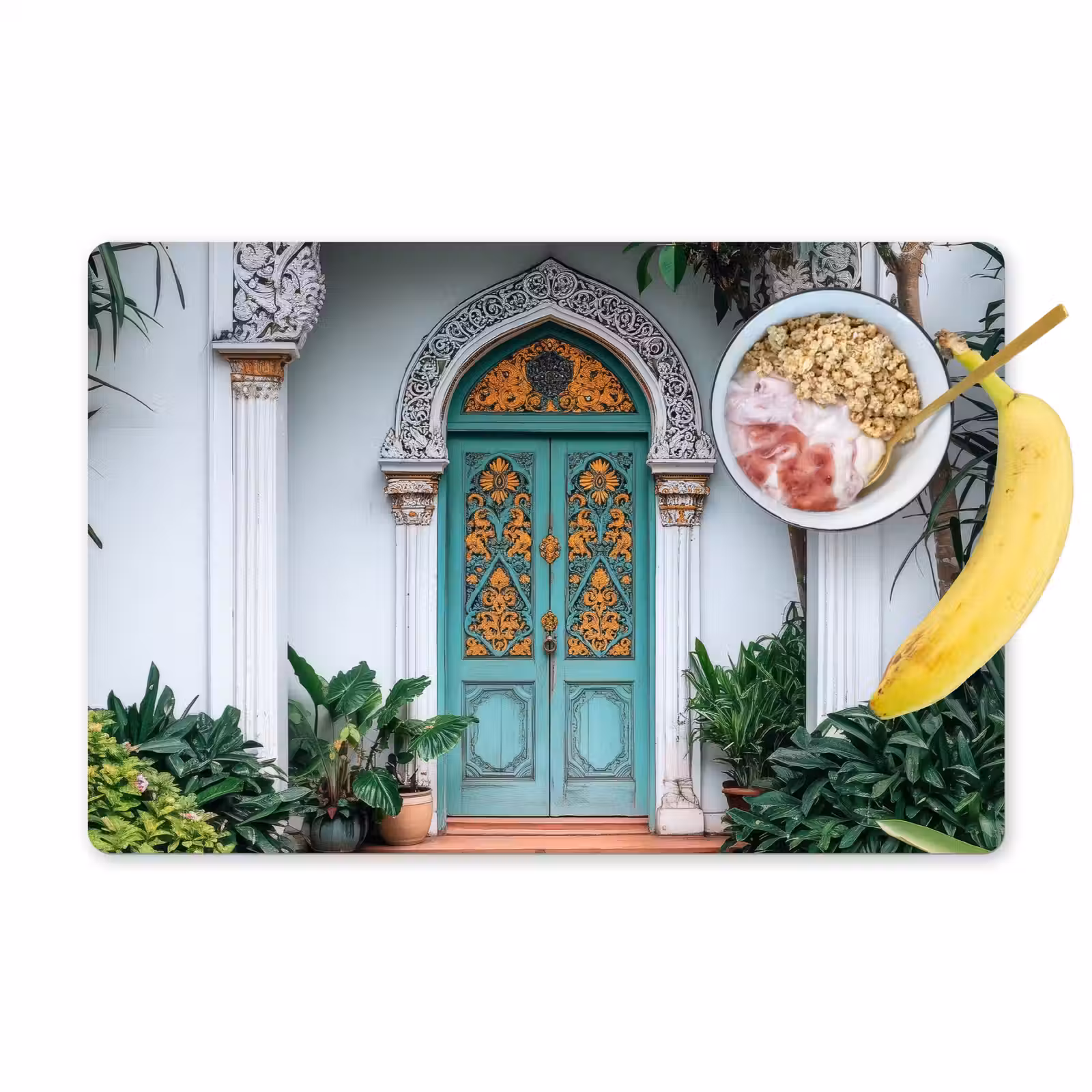 Placemat - 6 stuks - Deur - Patronen - Planten — 1