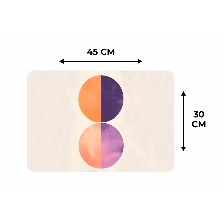 Placemat - 6 stuks - Abstract - Cirkels - Paars — 3