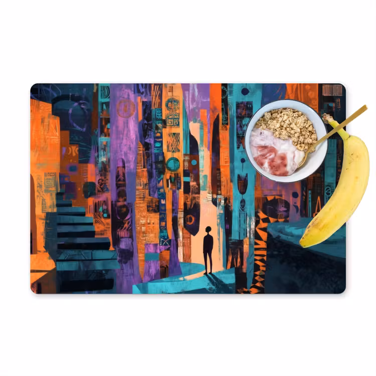 Placemat - 6 stuks - Abstract - Figuren - Kleurrijk — 1