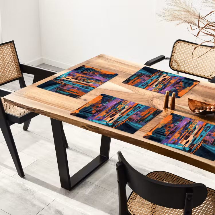 Placemat - 6 stuks - Abstract - Figuren - Kleurrijk — 5