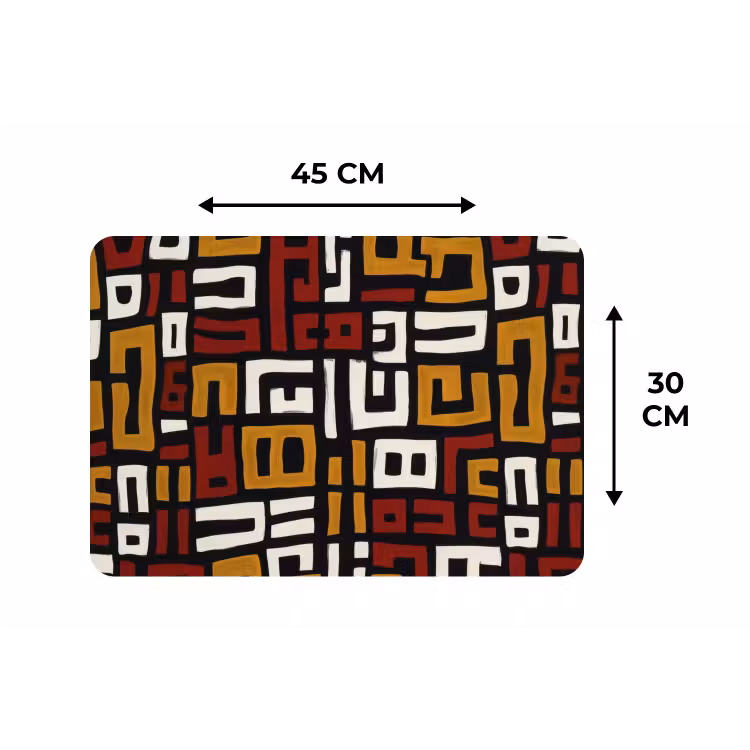 Placemat - 6 stuks - Abstract - Patroon - Rood — 3