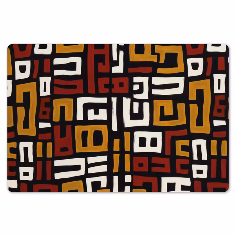 Placemat - 6 stuks - Abstract - Patroon - Rood — 7