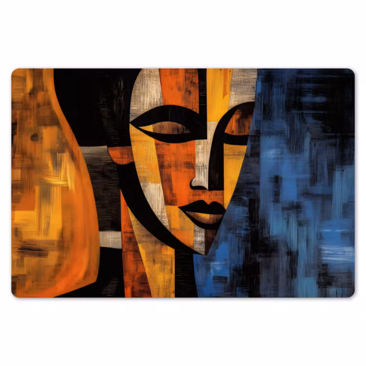 Placemat - 6 stuks - Abstract - Portret - Kleurvakken — 7