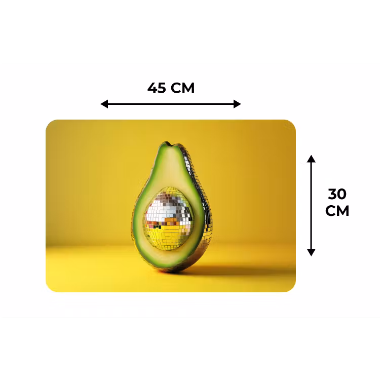 Placemat - 6 stuks - Avocado - Discobal - Geel - Glitter — 3
