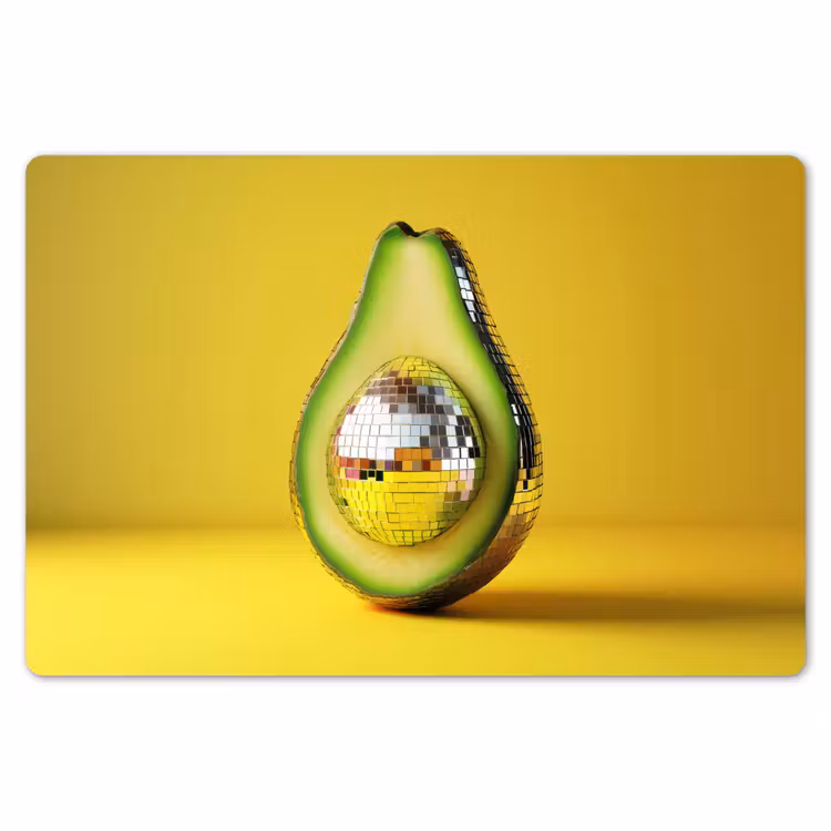Placemat - 6 stuks - Avocado - Discobal - Geel - Glitter — 7