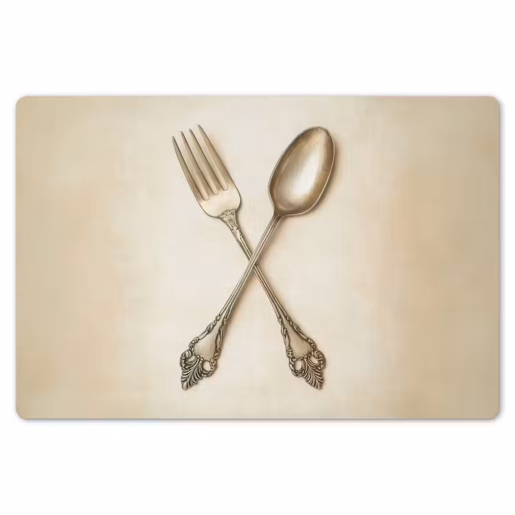 Placemat - 6 stuks - Beige - Vintage - Bestek — 7