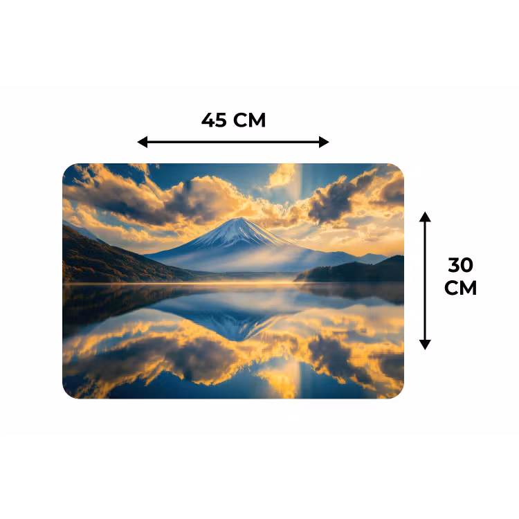 Placemat - 6 stuks - Berg - Rivier - Zonsondergang — 3