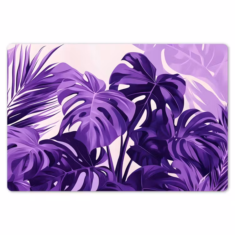 Placemat - 6 stuks - Bladeren - Paars - Tropisch - Abstract — 7