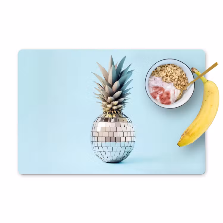 Placemat - 6 stuks - Blauw - Ananas - Disco - Discobal — 1